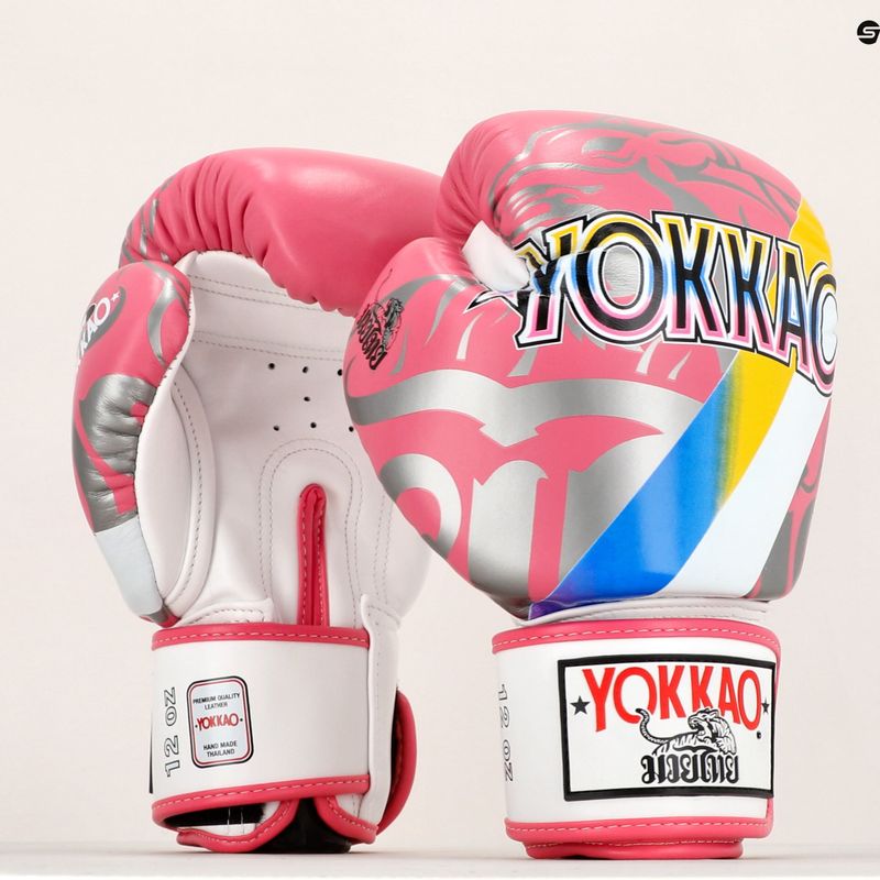 Guanti da boxe rosa YOKKAO 90'S 7