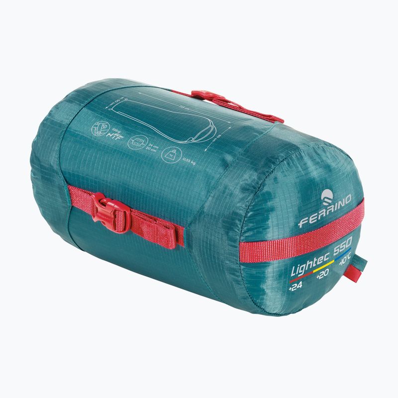 Ferrino Lightech 550 nuovo sacco a pelo verde 8
