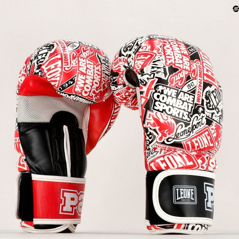 Guanti da boxe LEONE bambino 1947 Patch nero/rosso 14