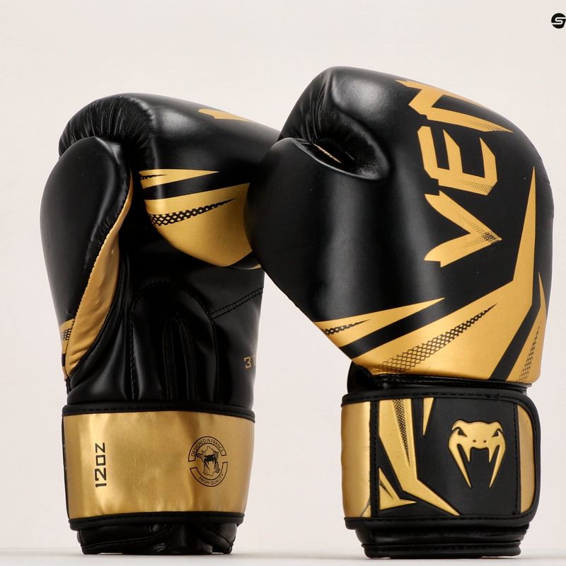 Venum Challenger 3.0 guantoni da boxe da uomo nero e oro VENUM-03525 9