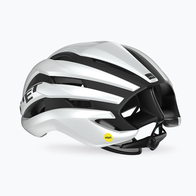 Casco bici MET Trenta Mips bianco/nero opaco lucido 3