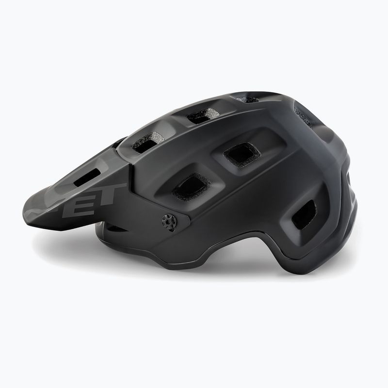 Casco bici MET Terranova nero opaco lucido 3