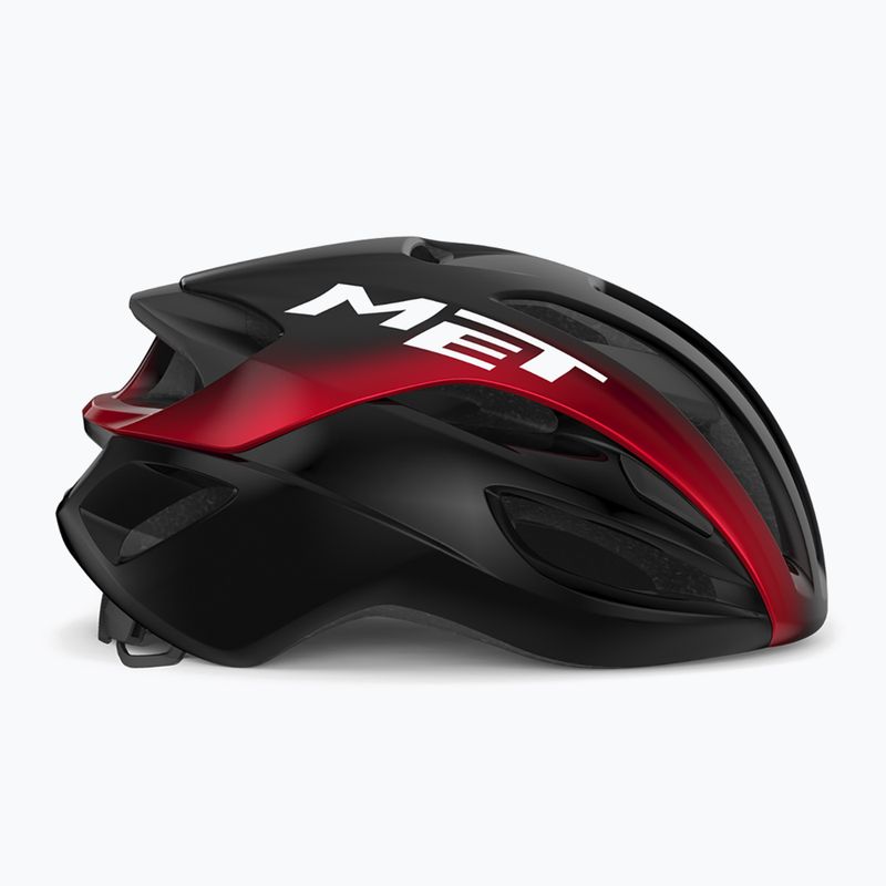 MET casco da bici Rivale II Mips nero/rosso metallizzato lucido 2