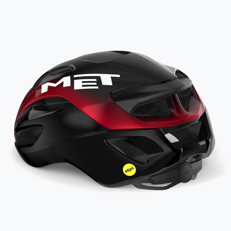 MET casco da bici Rivale II Mips nero/rosso metallizzato lucido 3