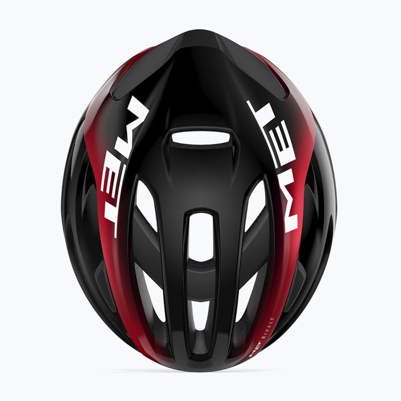 MET casco da bici Rivale II Mips nero/rosso metallizzato lucido 4