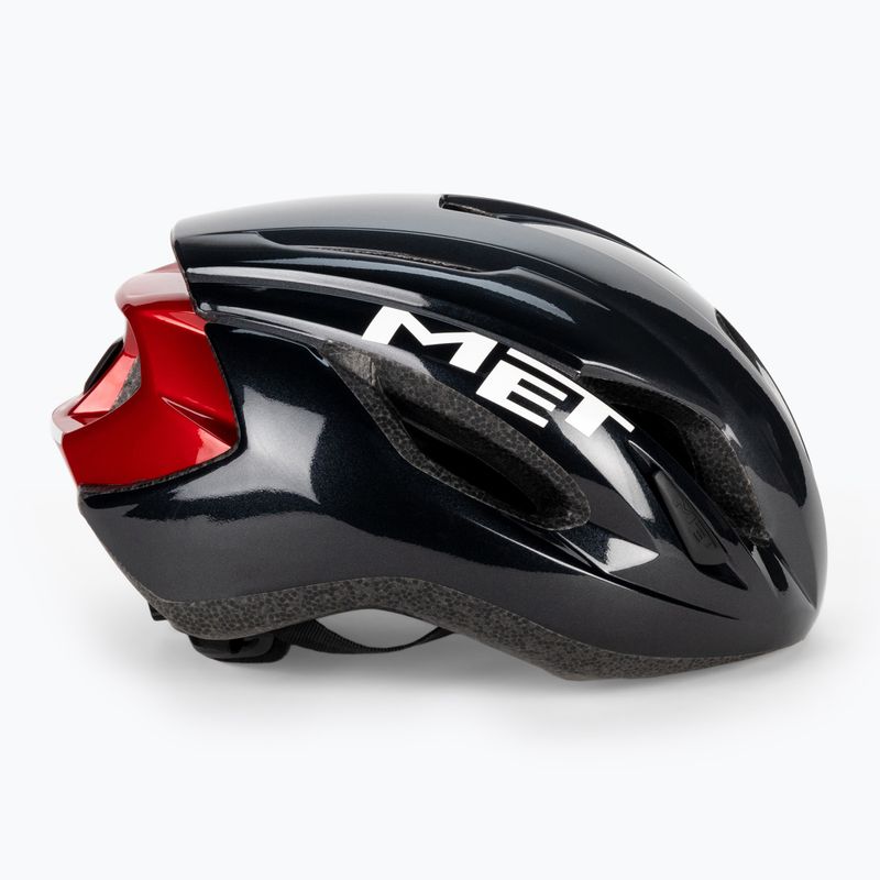 Casco da bicicletta MET Strale nero-rosso 3HM107CE00MNR4 3