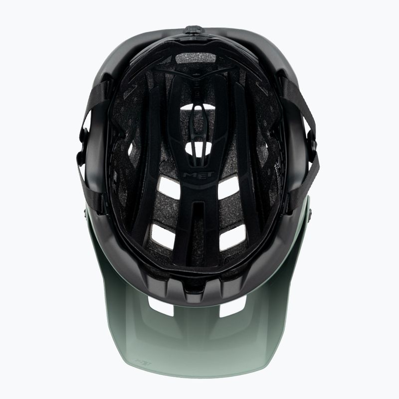 Casco bici MET Terranova verde salvia/nero opaco 5
