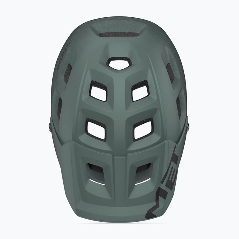 Casco bici MET Terranova verde salvia/nero opaco 7