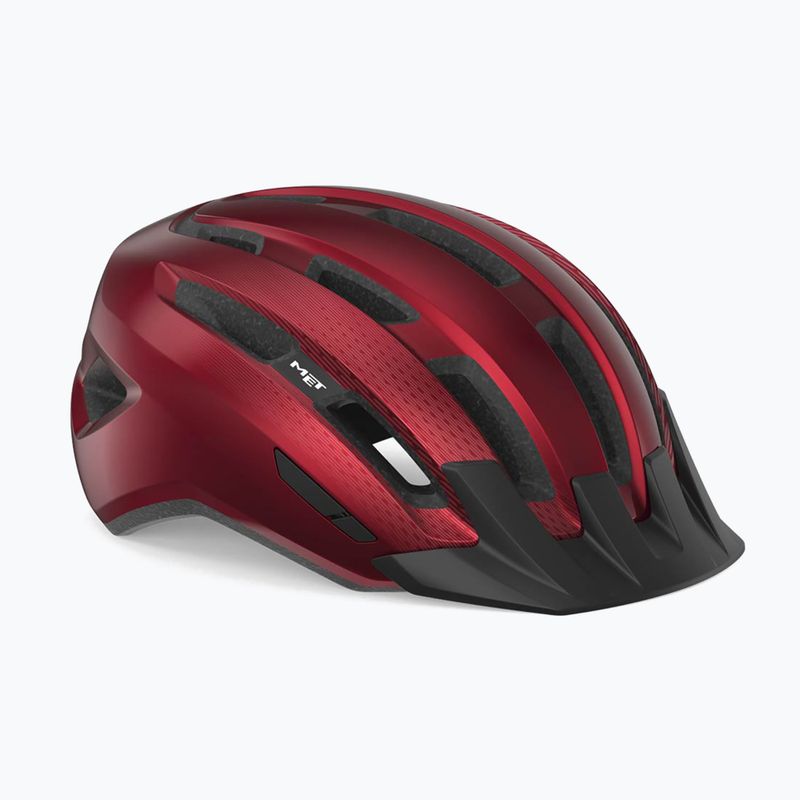 Casco da bicicletta MET Downtown rosso lucido 6