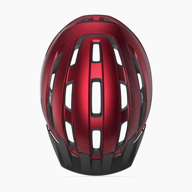 Casco da bicicletta MET Downtown rosso lucido 7