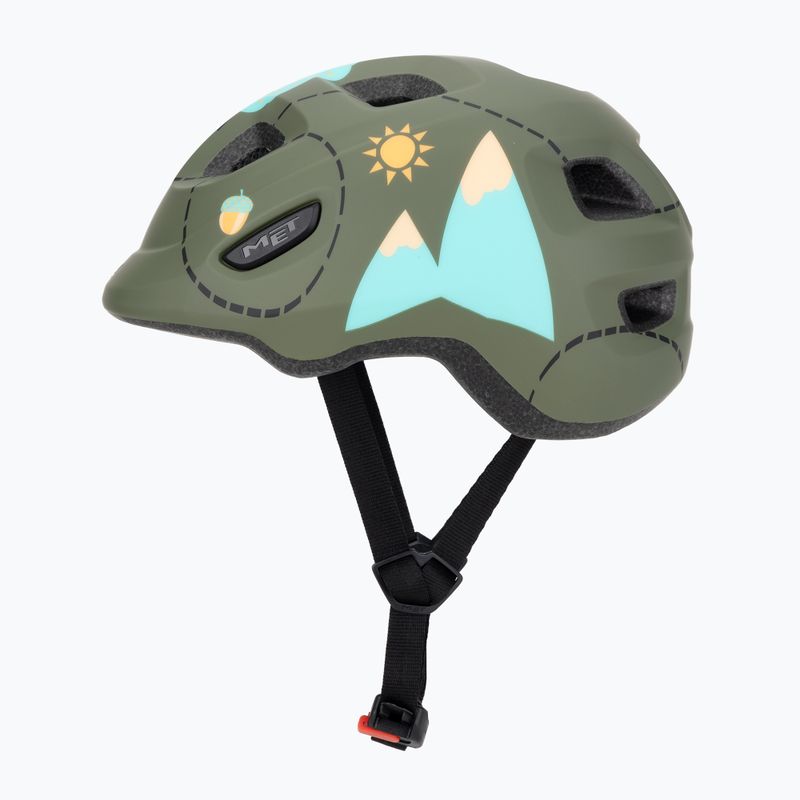 Casco da bicicletta per bambini MET Hooray verde foresta lucido 3
