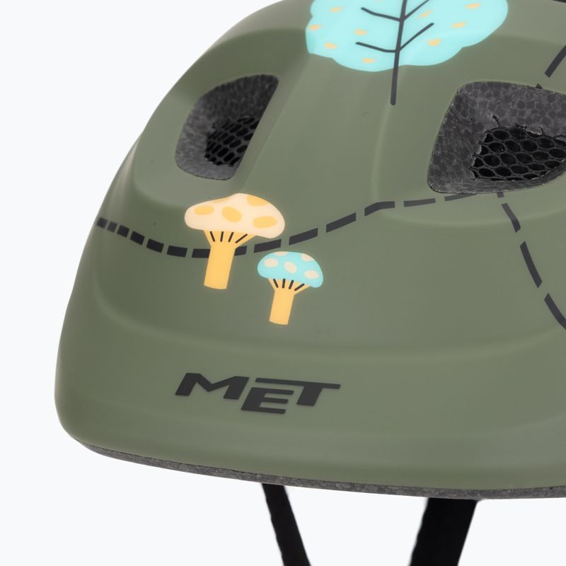 Casco da bicicletta per bambini MET Hooray verde foresta lucido 7