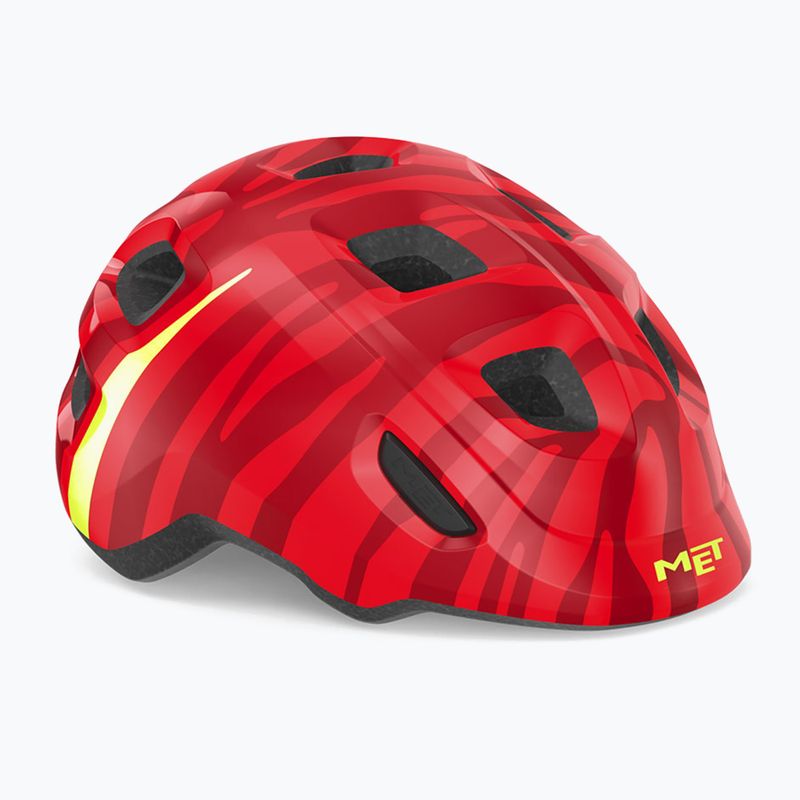 Casco da bicicletta per bambini MET Hooray rosso zebra opaco 6