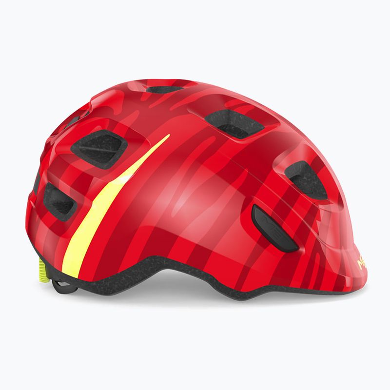 Casco da bicicletta per bambini MET Hooray rosso zebra opaco 7