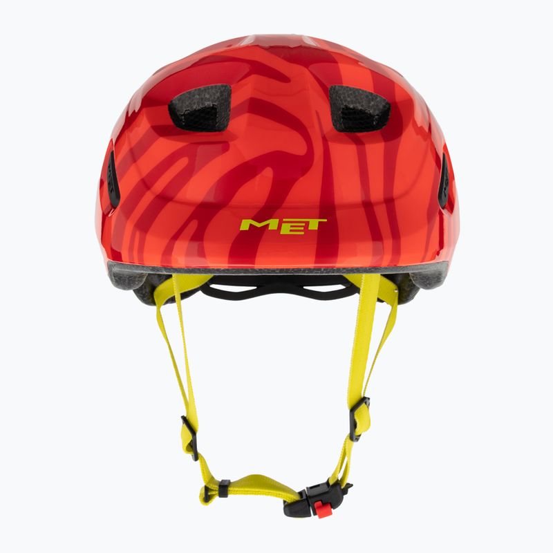 Casco da bicicletta per bambini MET Hooray rosso zebra opaco 2