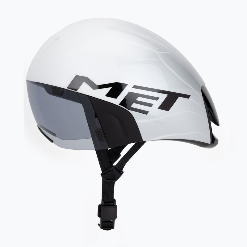 Casco da ciclismo MET Codatronica white/silver matte glossy 3