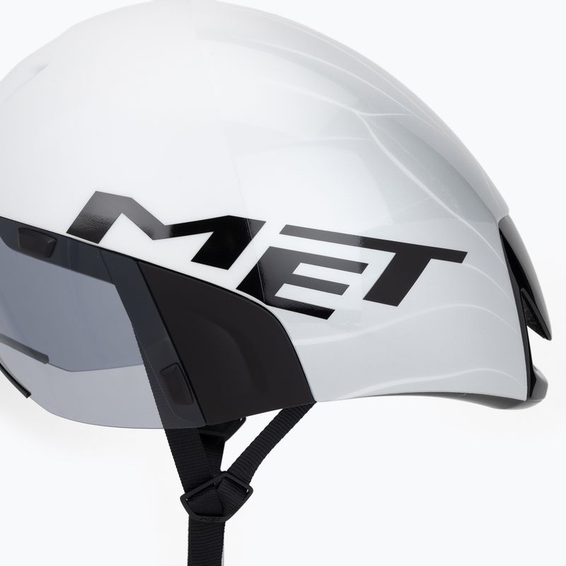 Casco da ciclismo MET Codatronica white/silver matte glossy 7