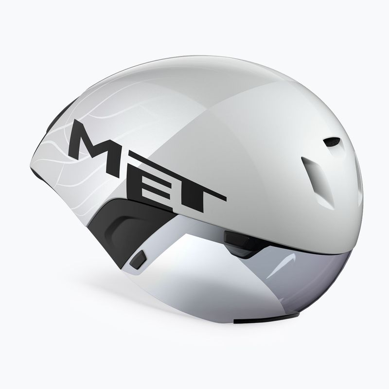 Casco da ciclismo MET Codatronica white/silver matte glossy 10