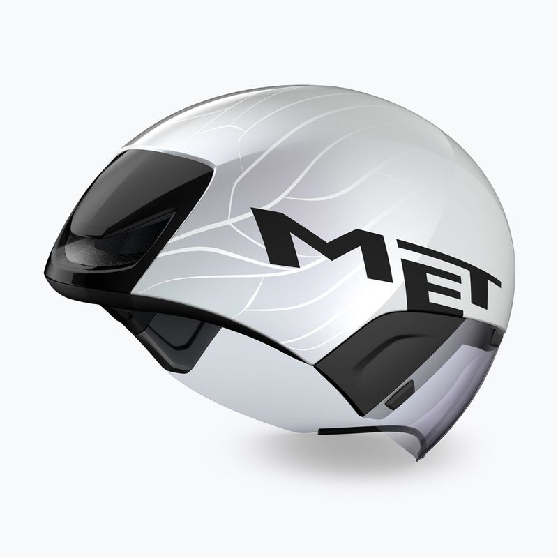 Casco da ciclismo MET Codatronica white/silver matte glossy 11