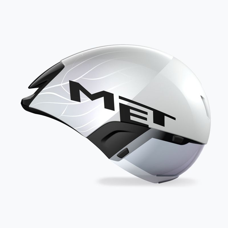 Casco da ciclismo MET Codatronica white/silver matte glossy 12
