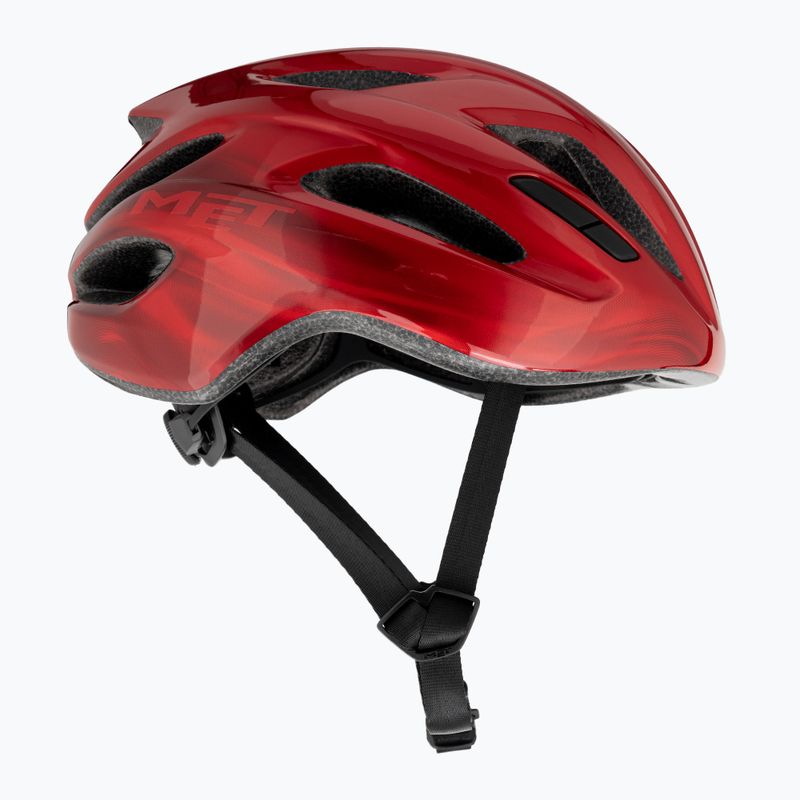 Casco da bicicletta MET Idolo rosso metallizzato lucido 4