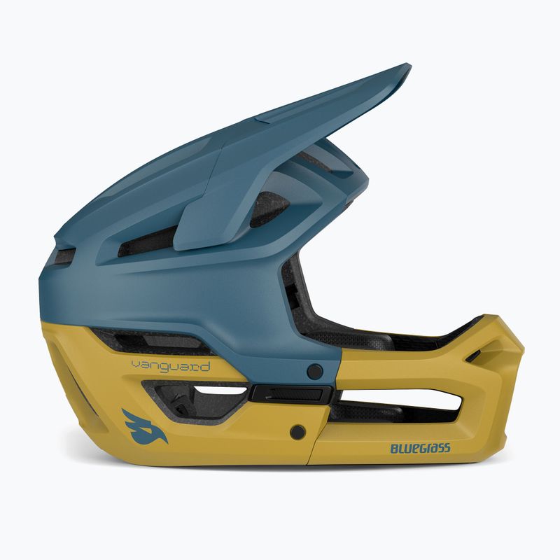 Casco da bicicletta Bluegrass Vanguard blu ocra opaco 2