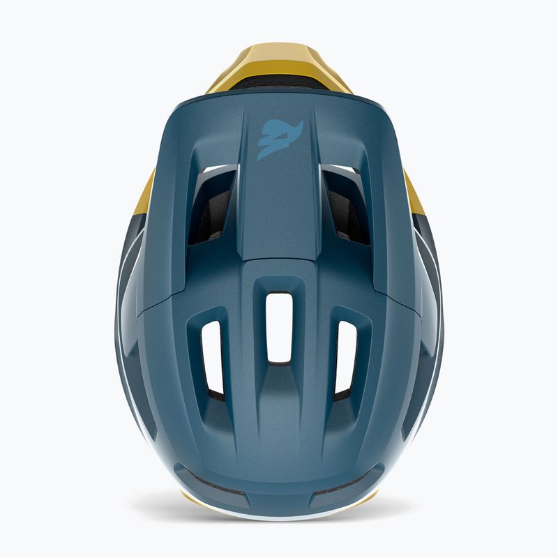 Casco da bicicletta Bluegrass Vanguard blu ocra opaco 4
