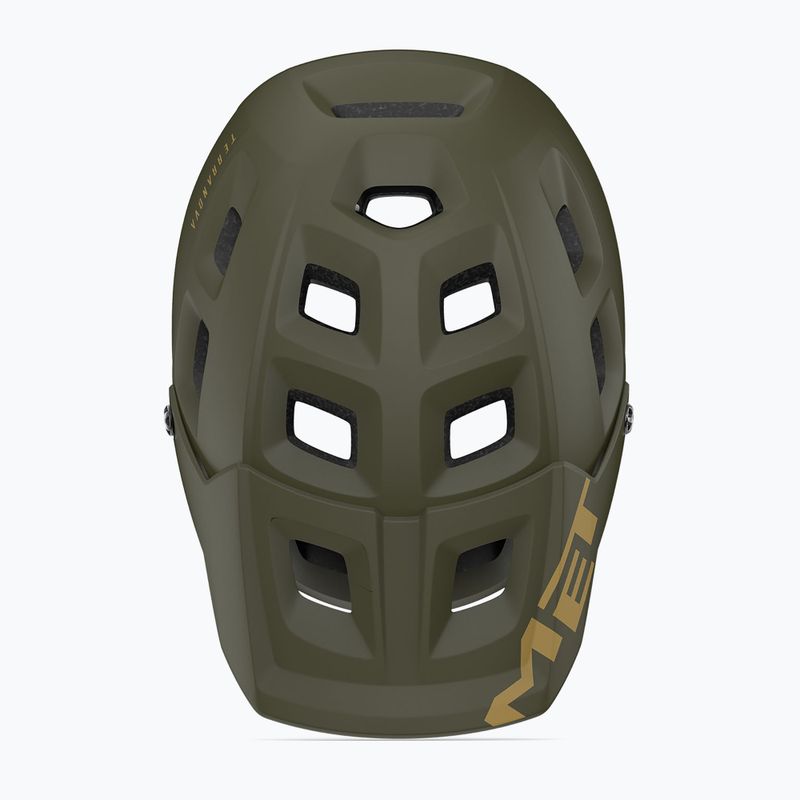 Casco bici MET Terranova oliva scuro opaco 4