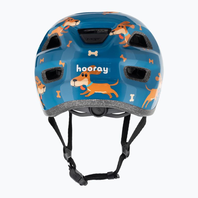 Casco da bicicletta per bambini MET Hooray blu teckel lucido 3