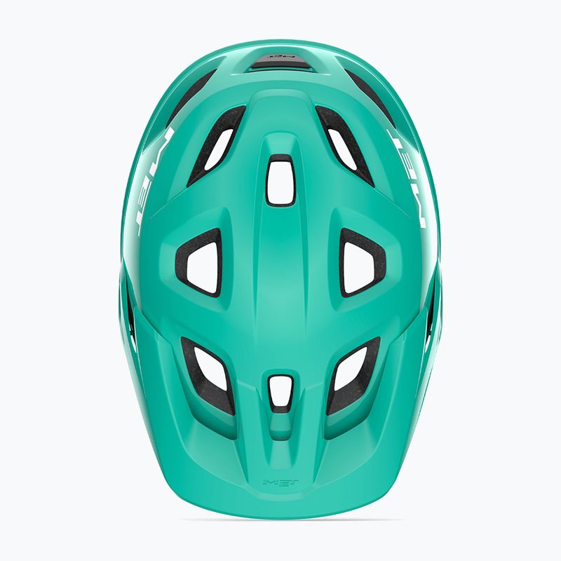 Casco da bici per bambini MET Eldar verde acqua lucido 4
