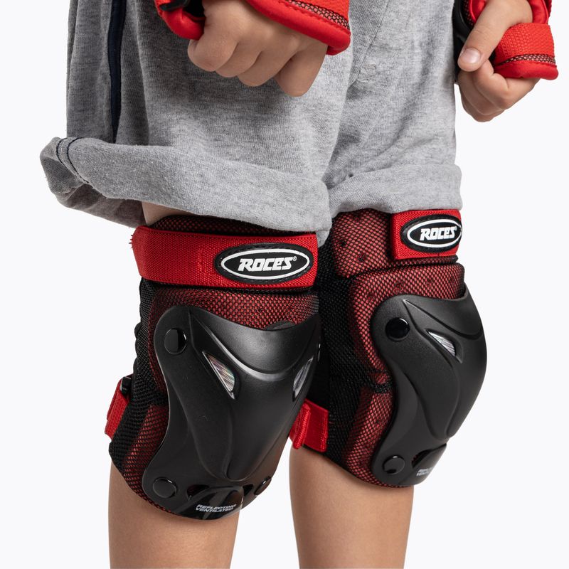 Roces Set di imbottiture ventilate rosso/nero per bambini 7