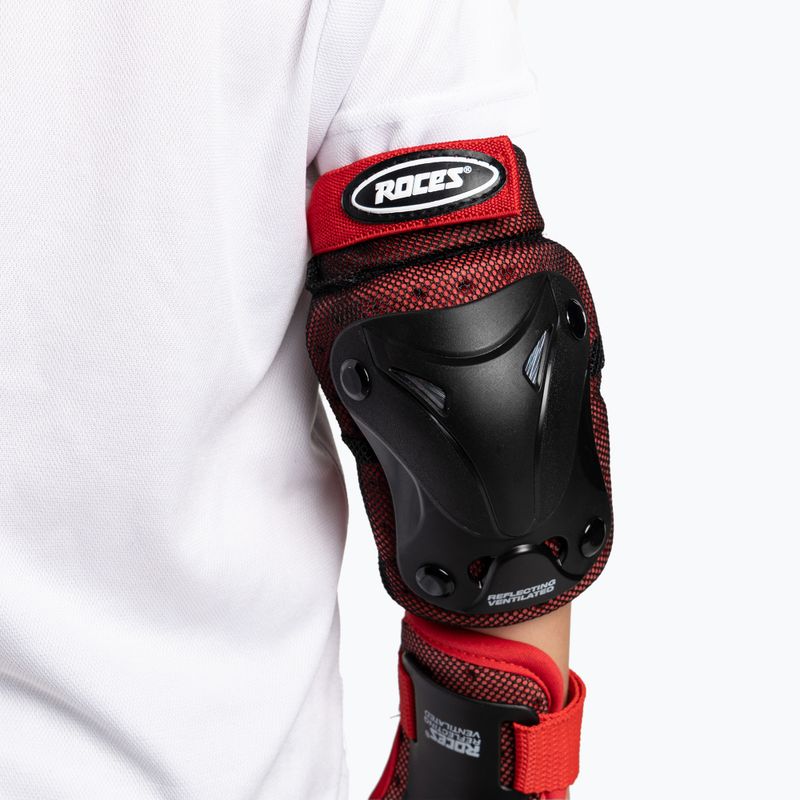 Roces Set di imbottiture ventilate rosso/nero per bambini 9
