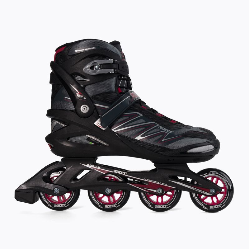 Pattini a rotelle Roces Big Zyx da uomo nero/cremisi/rosso 2