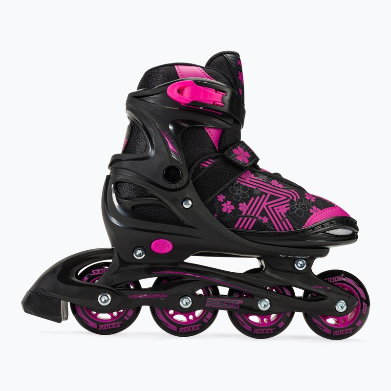 Pattini a rotelle Roces Jokey 3.0 per bambini nero/rosa 6