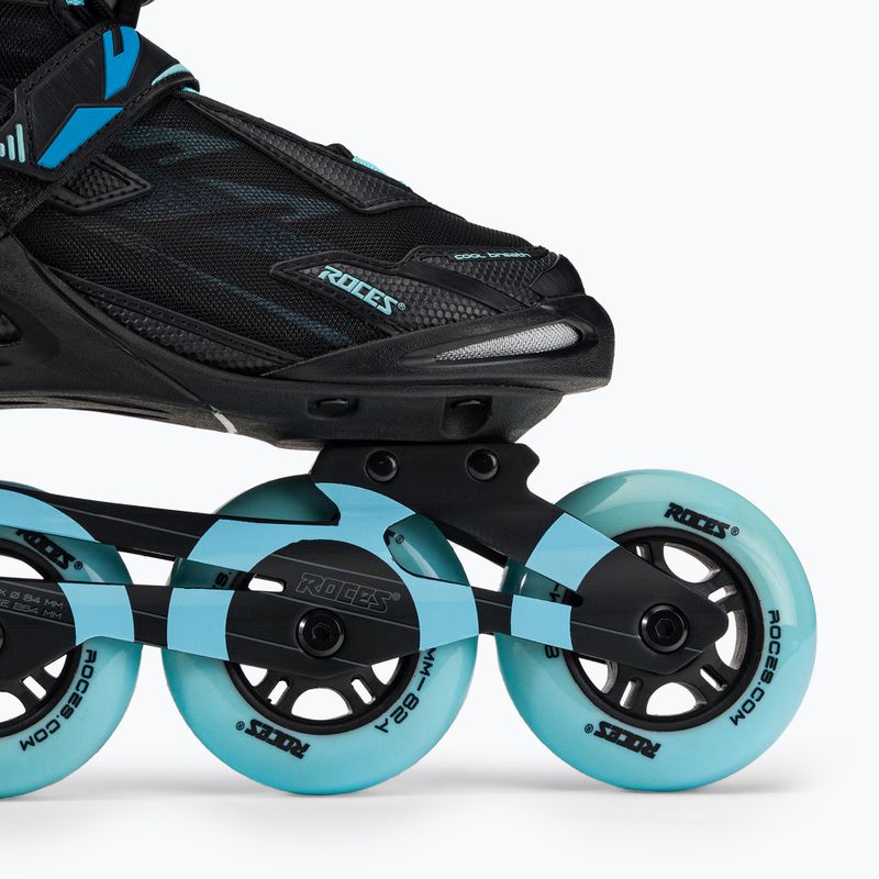 Pattini a rotelle da donna Roces Helium II TIF nero/azzurro 6