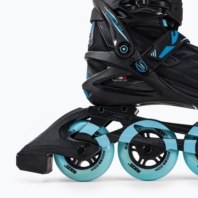 Pattini a rotelle da donna Roces Helium II TIF nero/azzurro 7