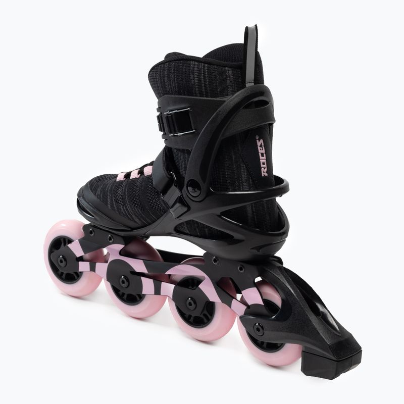 Pattini a rotelle da donna Roces Warp Thread TIF nero/rosa chiaro 3