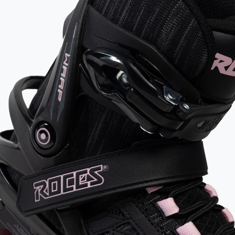 Pattini a rotelle da donna Roces Warp Thread TIF nero/rosa chiaro 5