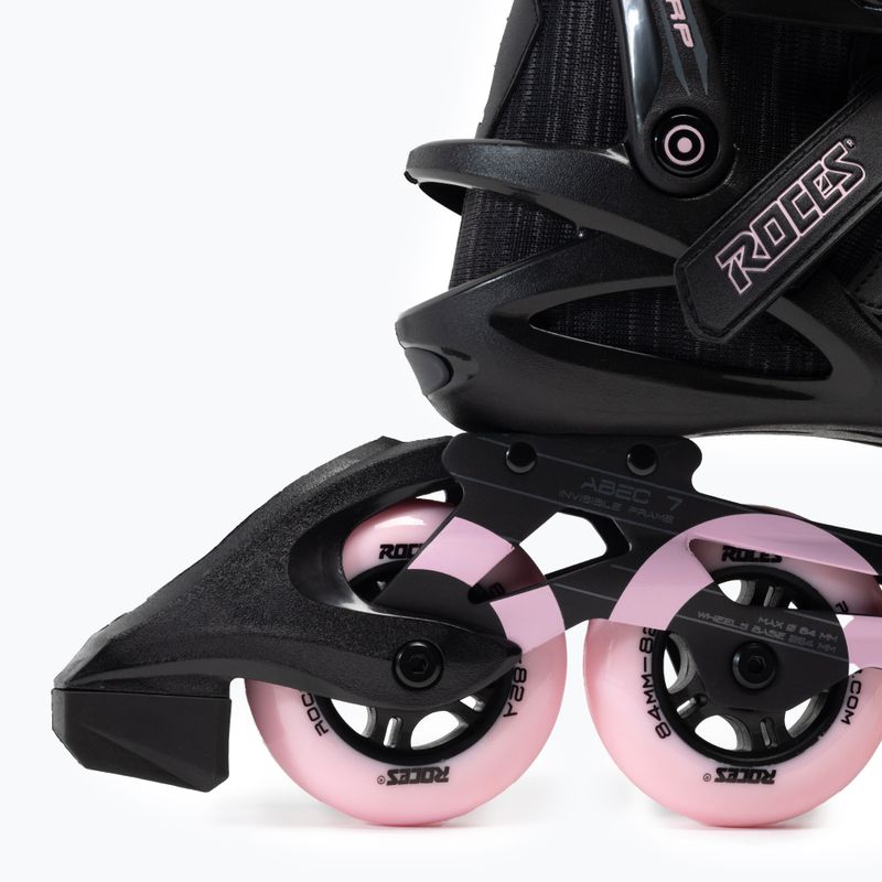 Pattini a rotelle da donna Roces Warp Thread TIF nero/rosa chiaro 7