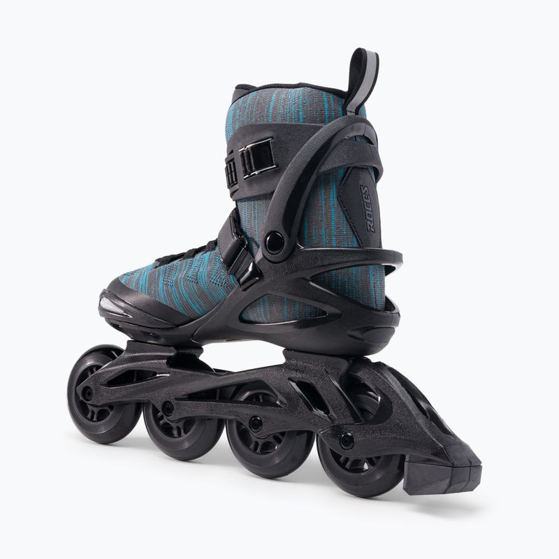 Pattini a rotelle Roces Weft Thread TIF nero/blu da uomo 3