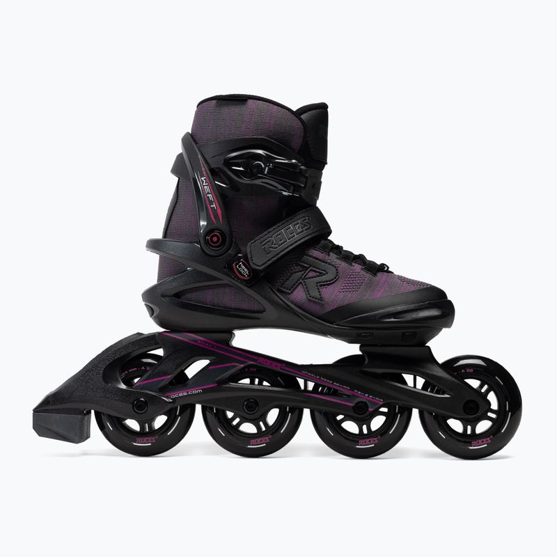 Roces Pattini a rotelle da donna Trama filo TIF nero/fuscia 2