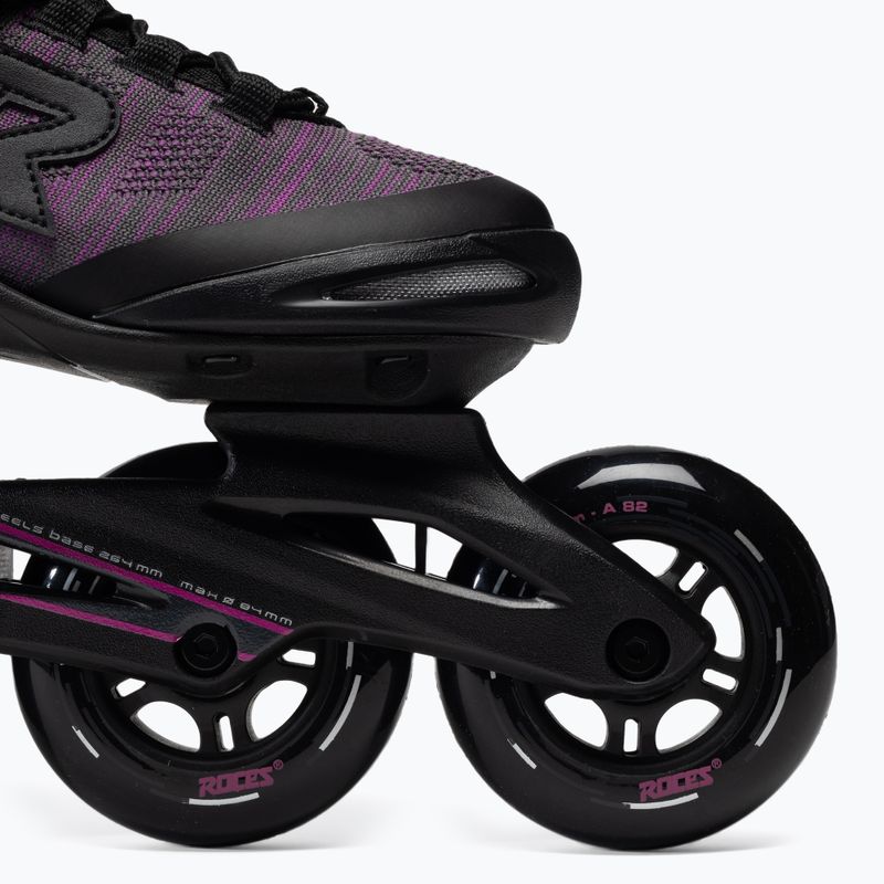 Roces Pattini a rotelle da donna Trama filo TIF nero/fuscia 6