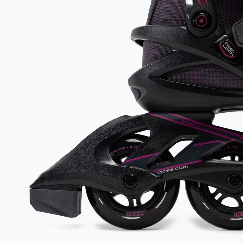 Roces Pattini a rotelle da donna Trama filo TIF nero/fuscia 7