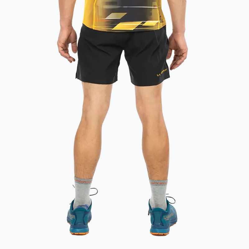 Pantaloncini da corsa La Sportiva Ultra Distance Uomo 7" nero/giallo 4