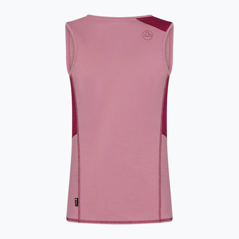 Maglietta trekking donna La Sportiva Embrace Tank blush red plum 7