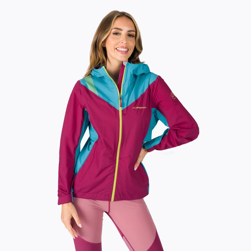 Giacca softshell La Sportiva donna Discover red plum topaz