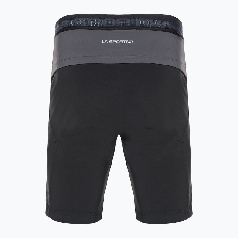 Pantaloncini da trekking La Sportiva Guard nero/carbonio uomo 2