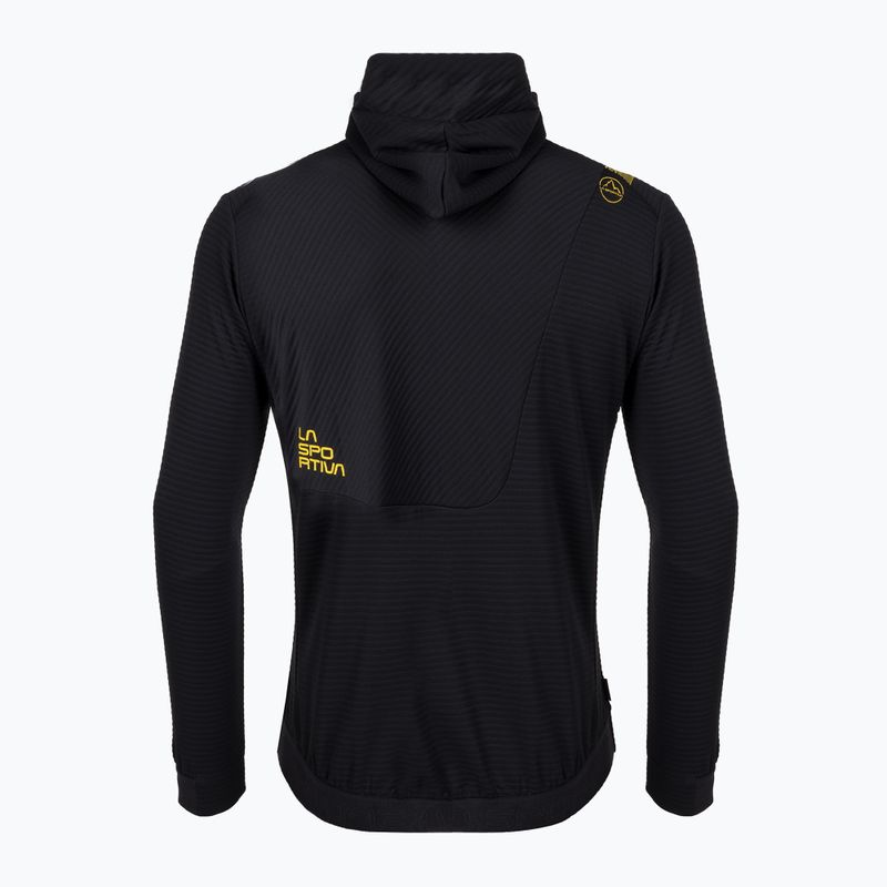 Felpa da arrampicata La Sportiva Mood Hoody uomo nero/giallo 2