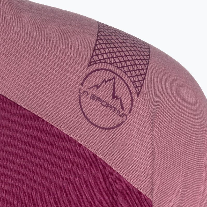 Maglietta da arrampicata La Sportiva donna Hold red plum blush 3