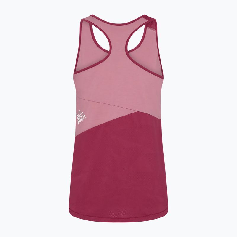 Maglietta da arrampicata La Sportiva Charm Tank blush red plum donna 2